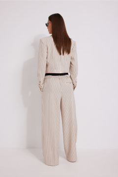 Брюки, жакет, топ N.O.W. 1598 беж_полоска_черный - фото 2