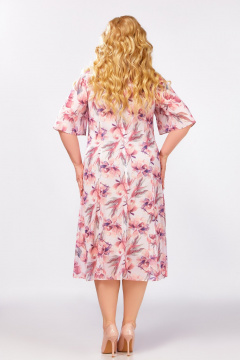 Платье Swallow 827.2 пыльно-розовый/цветы - фото 5