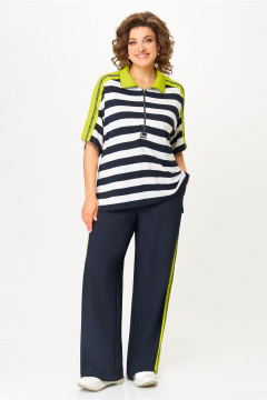 Брюки, туника DaLi 7042.2 синий_полоска - фото 1
