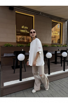 Брюки THE.WOMAN 0330 бежевый - фото 1