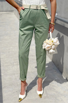 Брюки PRATA wear S035 зеленый - фото 2