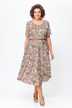 Платье Swallow 733.1 принт_рыжая_зебра - фото 4