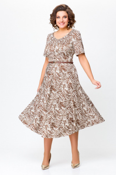 Платье Swallow 733.1 принт_рыжая_зебра - фото 3