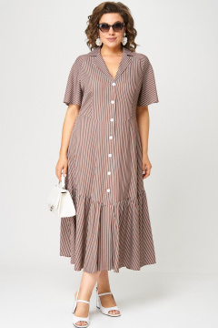 Платье EVA GRANT 7200С капучино_полоска - фото 1