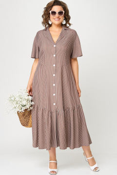 Платье EVA GRANT 7200С капучино_полоска - фото 2