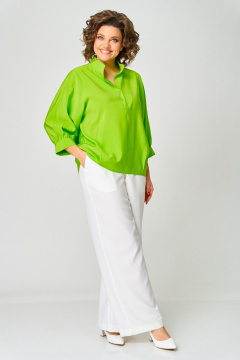 Брюки, рубашка Danaida 2216 зеленый/белый - фото 4