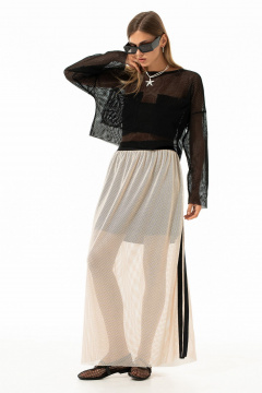 Юбка Luna 245 молоко_чёрный - фото 4