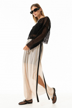 Юбка Luna 245 молоко_чёрный - фото 2