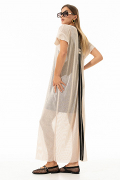 Платье Luna 241 молоко_чёрный - фото 4