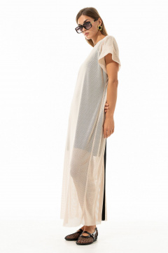 Платье Luna 241 молоко_чёрный - фото 3