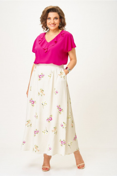 Юбка Andina city 1016-25 песочно-серый - фото 5