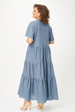 Платье Andina city 8036-25 джинсовый_горох - фото 2
