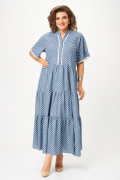 Платье Andina city 8036-25 джинсовый_горох - фото 4