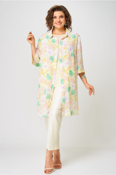 Блуза, брюки, кардиган Andina city 9073-25 сливочное_масло - фото 1