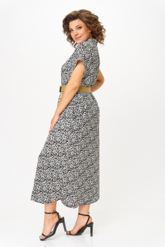 Платье, пояс Michel chic 993/2 черный,белый - фото 4