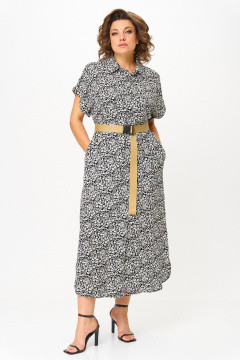 Платье, пояс Michel chic 993/2 черный,белый - фото 2