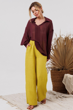 Брюки AMORI 5215А горчица - фото 1