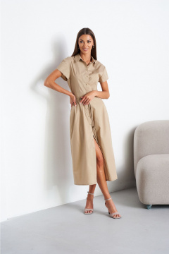 Платье Lady Line 1603 бежевый - фото 3