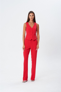 Брюки, жакет, жилет Lady Line 1606 красный - фото 3