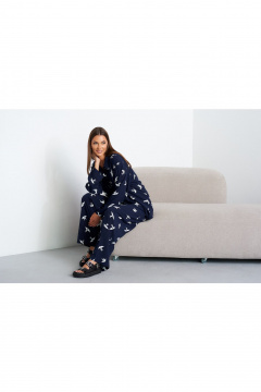 Блуза, брюки Lady Line 1607 синий - фото 5