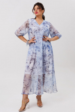 Платье Anelli 1605 аквамариновый_пион - фото 2