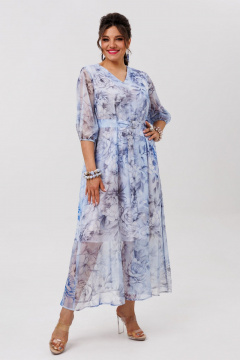 Платье Anelli 1605 аквамариновый_пион - фото 1