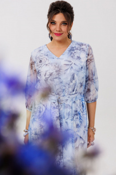 Платье Anelli 1605 аквамариновый_пион - фото 4