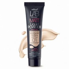 Пудра Belita LAB colour-Жидкая пудра 01 Матирующая д/лица фарфоровый - фото 1