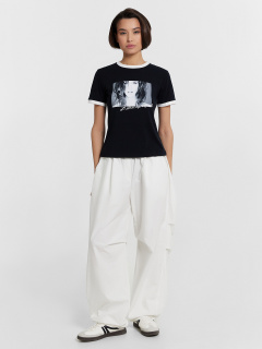 Футболка Mark Formelle 112936/24-33056П-5 черный_печать_3_сл_на_пол - фото 1