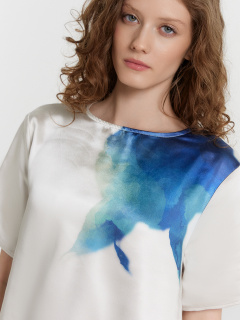 Блуза Mark Formelle 112983/24-ОБР31903П-9 сублимация_цветок_на_молочном_010.1_Сублимация - фото 5