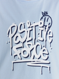 Футболка Mark Formelle 113432/24-30040П-0 голубой_печать_Печать - фото 3