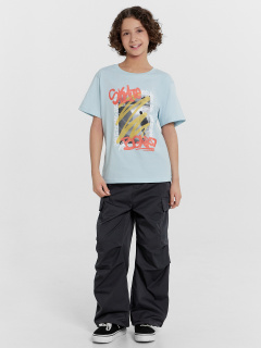 Футболка Mark Formelle 113433/24-26096П-0 голубая_дымка_печать_3_сл_на_пол - фото 2