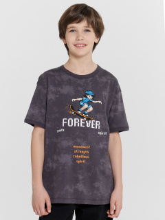 Футболка Mark Formelle 113448/24-32723ПП-0 серый_acid_wash_печать_3_сл_на_пол - фото 5