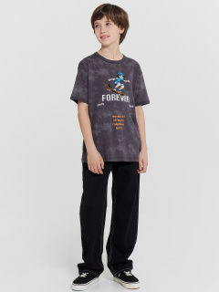 Футболка Mark Formelle 113448/24-32723ПП-0 серый_acid_wash_печать_3_сл_на_пол - фото 2