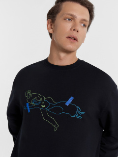 Свитшот Mark Formelle 121865/1/24-3582П-7(3) черный_печать2_3_сл_на_пол_1_сл_ВНУТР_стор_спин - фото 4