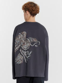 Лонгслив Mark Formelle 121902/24-3965П-0 графит_печать_1_сл_на_пол_2_сл_на_спинке - фото 2