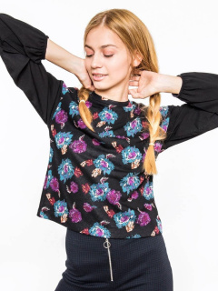 Джемпер Mark Formelle 122428/19-6116-7 цветы_на_черном - фото 1