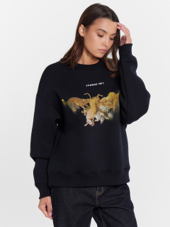 Свитшот Mark Formelle 122813/1/24-31286П-7П черный_печать7_3_сл_на_пол - фото 2