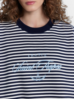 Свитшот Mark Formelle 122919/1/24-30074П-7 бело_синяя_полоска_1_сл_на_пол - фото 4