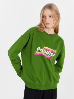 Свитшот Mark Formelle 122969/24-30489П-7 зеленый_печать_3_сл_на_пол - фото 3