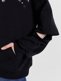 Худи Mark Formelle 122987/24-29342П-7 черный_печать_1_сл_на_пол_1сл_на_спинке - фото 2