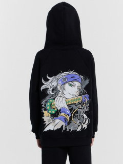 Худи Mark Formelle 123418/24-31057П-7П черный_печать_2_сл_на_пол_3_сл_на_спинке - фото 2