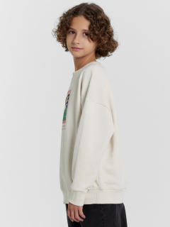 Свитшот Mark Formelle 123437/1/24-27360П-7 белый_песок_печать_3_сл_на_пол - фото 2