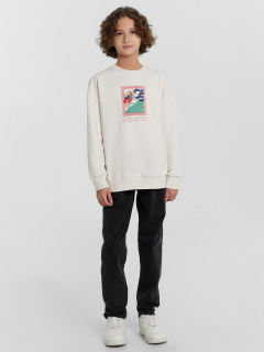 Свитшот Mark Formelle 123437/1/24-27360П-7 белый_песок_печать_3_сл_на_пол - фото 3