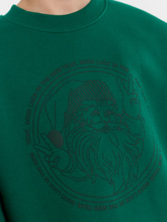 Свитшот Mark Formelle 123437/1/24-27869П-7П зеленый_печать_3_сл_на_пол - фото 2