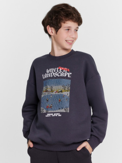 Свитшот Mark Formelle 123437/1/24-27870П-7П графит_печать_3_сл_на_пол - фото 5