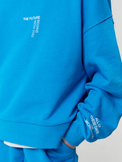 Худи Mark Formelle 127894/22/26156П-7 голубая_лазурь_печать_1_сл_на_пол_1сл_на_ЛВ_рук - фото 3