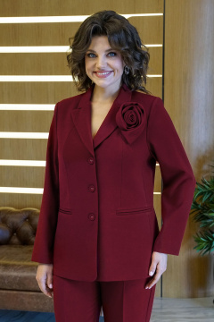 Брюки, жакет Alani Collection 2143 бордо - фото 3