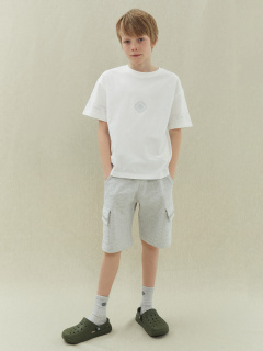 Шорты Mark Formelle 133348/24-26163П-7 серый_меланж_4306_А_печать_2_сл_на_ЛВ_клапане - фото 1