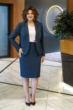 Блуза, жакет, юбка Alani Collection 1872 графит - фото 5